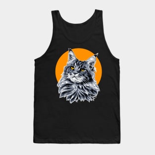 Head Cat Sunset Tank Top